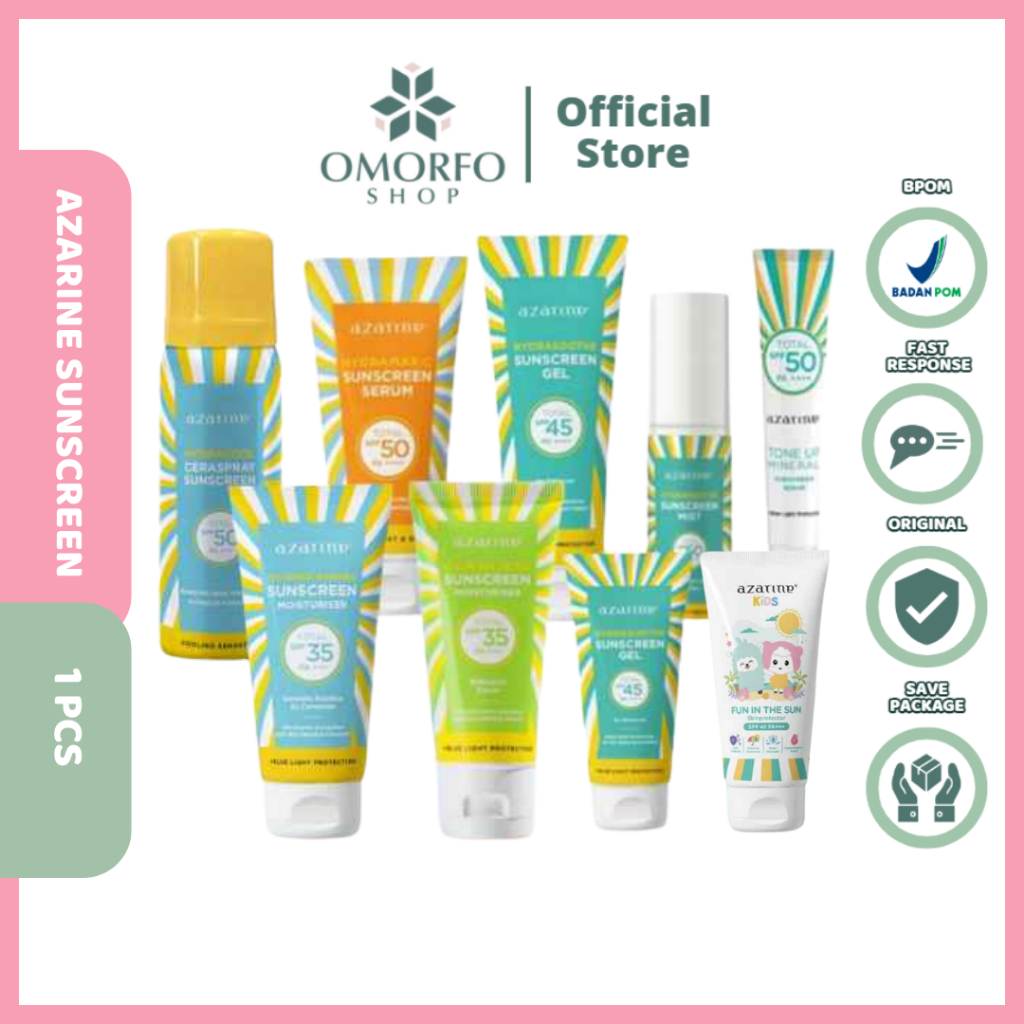 ❤️Omorfo❤️AZARINE  Sunscreen series |Sunscreen Tone Up Mineral Sunscreen |Azarine Kids Fun In The Su