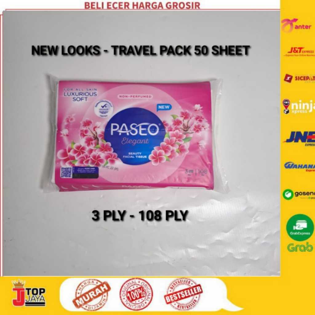 Tissue Tisu Paseo Travel Pack Tisu Kotak 50 Sheets / 108 Ply
