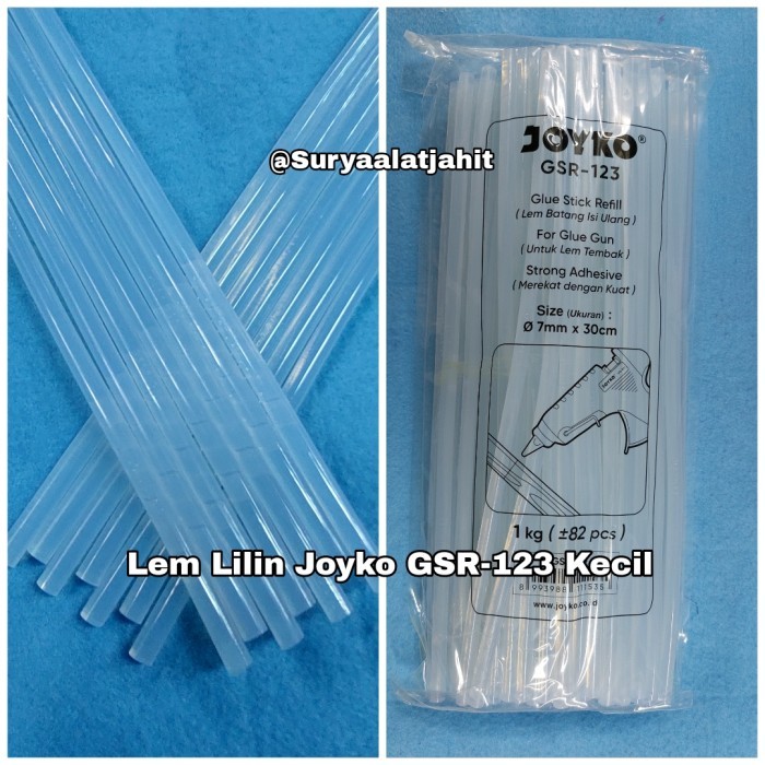 

Lem lilin glue stick refill GSR-123 kecil jk @1kg =rp. 69.000/1kg