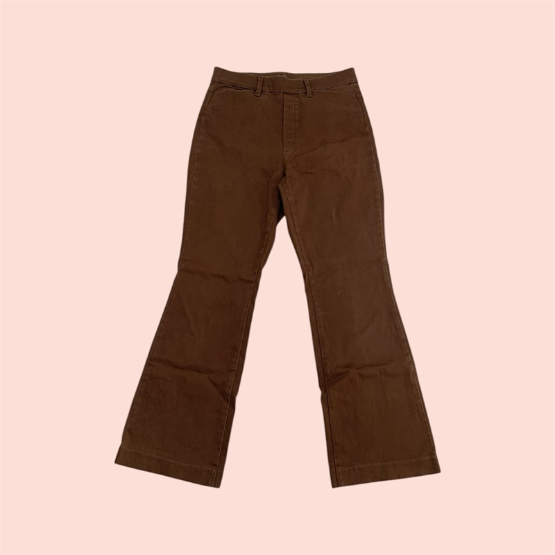 [PRELOVED]  UNIQLO Heattech Flare Pants (Size S) - Brown