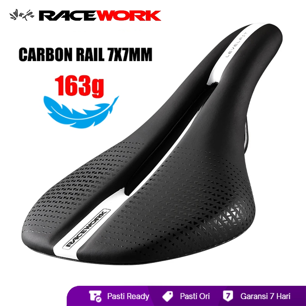 Racework LEVELFIT 145 mm With Carbon Rails And Nylon Base Lightweight Carbon-fiber Saddle Roadbike R