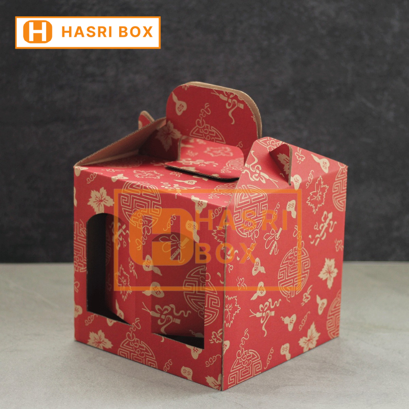 ( 10 Pcs ) Dus Toples Jar 1000ml Isi 4 Imlek Kardus Box Jinjing Toples Tabung Hampers Sincia CNY