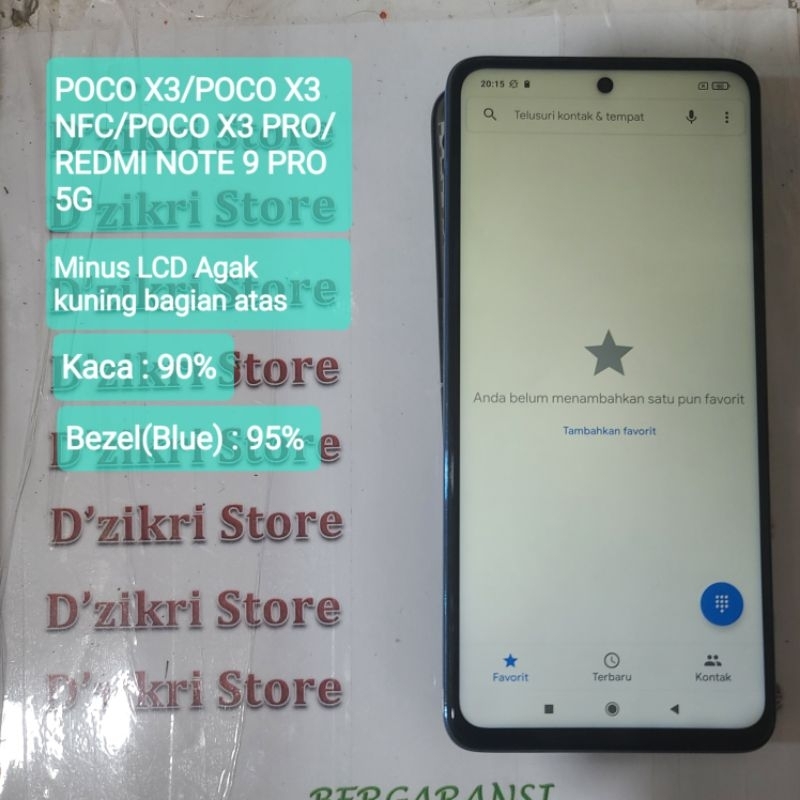 LCD P0C0 X3/P0C0 X3 NFC/P0C0 X3 PRO/REDMI N0TE 9 PR0 5G ORIGINAL COPOTAN MINUS TESTED