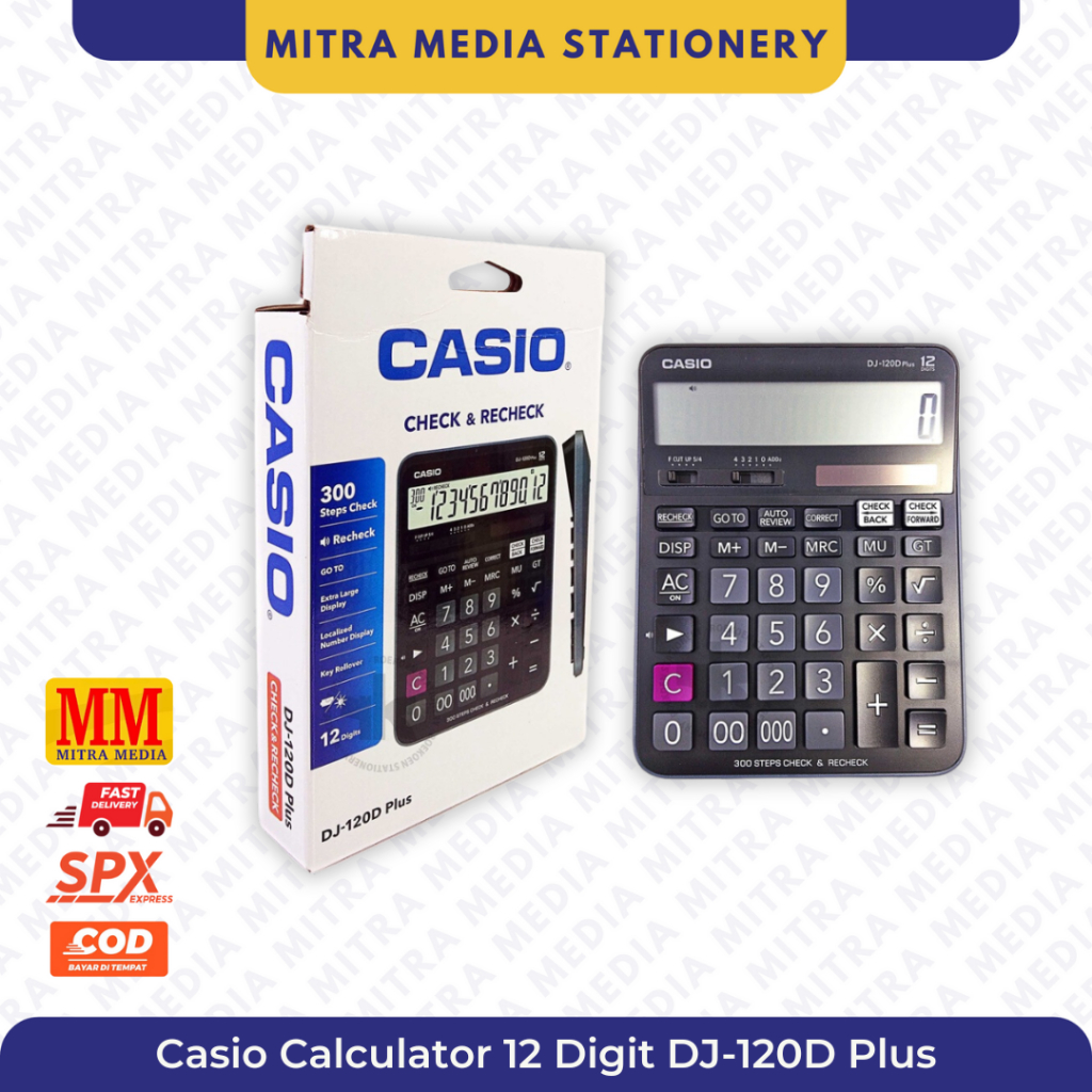 

Casio Check & Recheck Calculator 12 Digit DJ-120D Plus