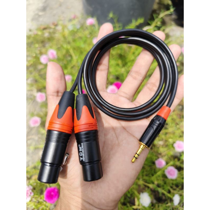 kabel hp ke mixer Jack 3,5 to dua xlr female