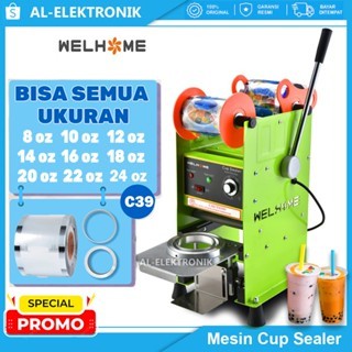 Welhome Sealing Machine Cup Sealer Press Plastik Mesin Press Gelas Plastik FREE LID PLASTIK
