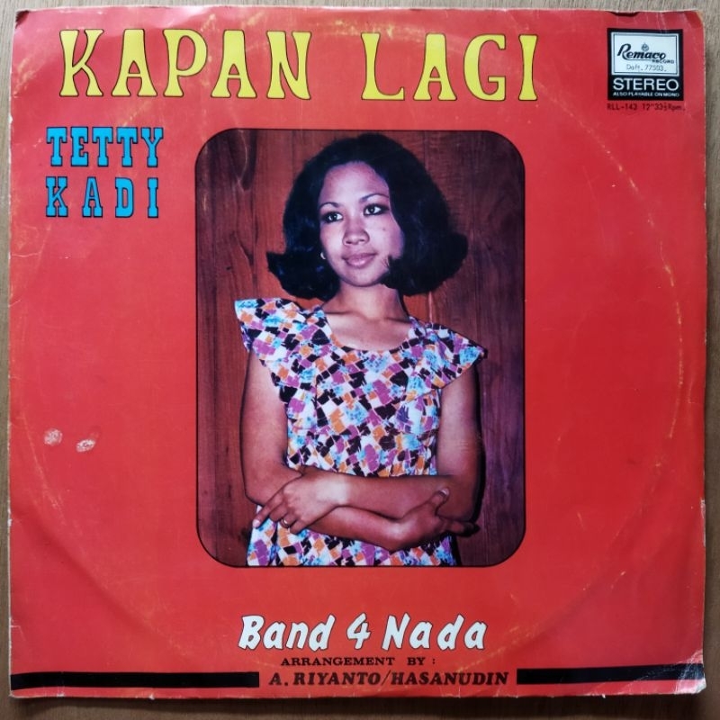 Piringan Hitam PH Vinyl Tetty Kadi Kapan Lagi Band 4 Nada 12 inch