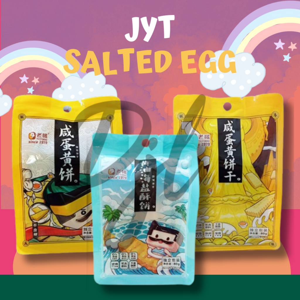 

JYT Snack Cookies 80gram Snack Salted Egg, Sugar Free, Sea Salt