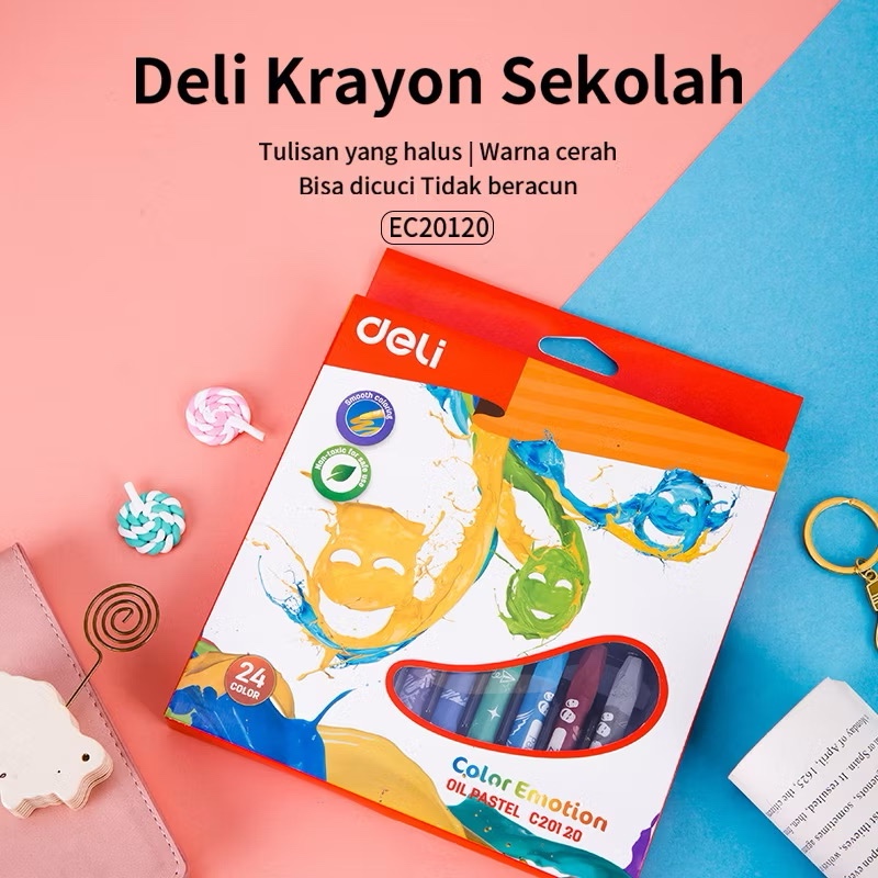 

[SET] DELI Oil Pastel Crayon Color Emotion Krayon 12/18/24 Warna C201