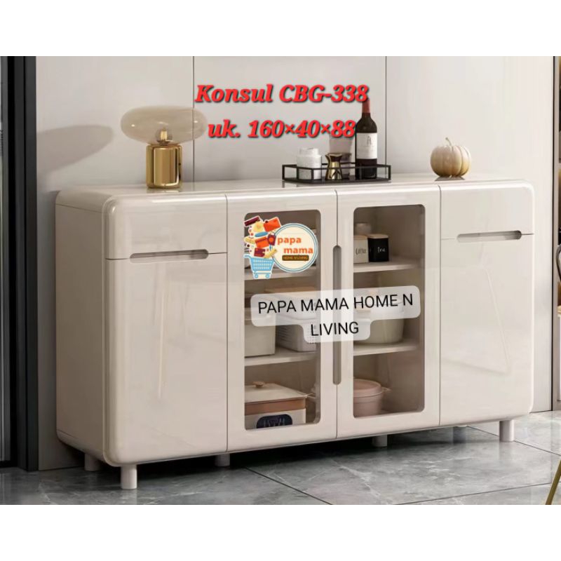 Consul TV Minimalis Import - Meja Consul Hias Kaca Uk.160cm