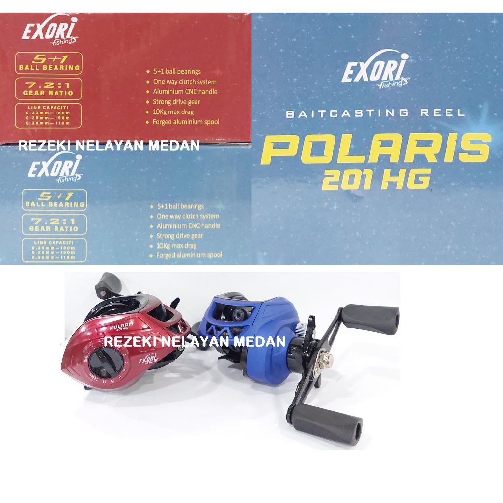 Reel Baitcasting EXORI Polaris 201 HG | Reel BC Exori Murah Berkualitas