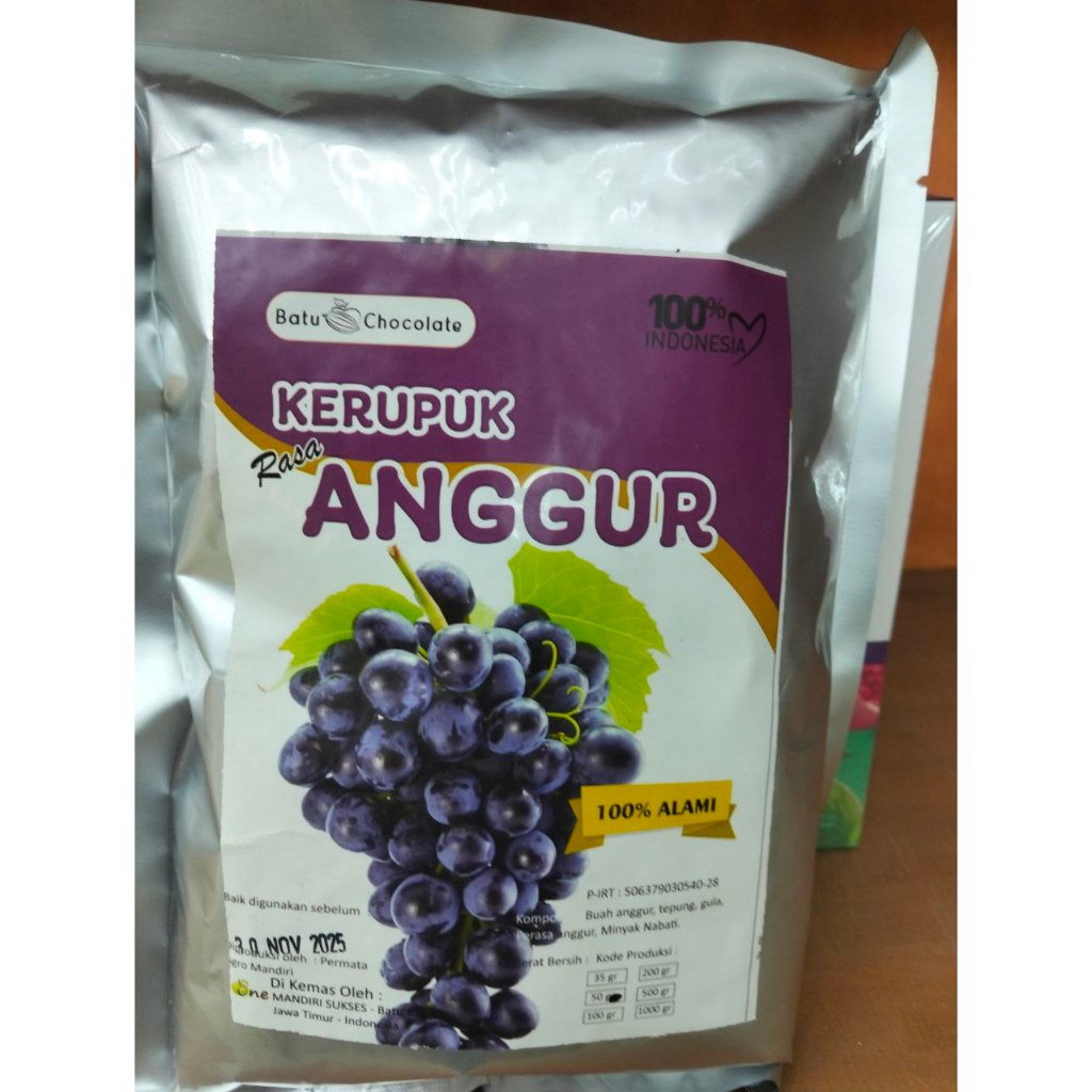 

Kerupuk Anggur Cemilan Buah Anggur Asli Malang