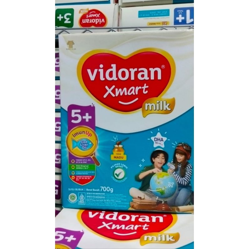 

Susu Bubuk Vidoran Xmart 5+ Rasa Madu 700gr - Harga Terbaik, Bantu Pertumbuhan Anak Usia 5+