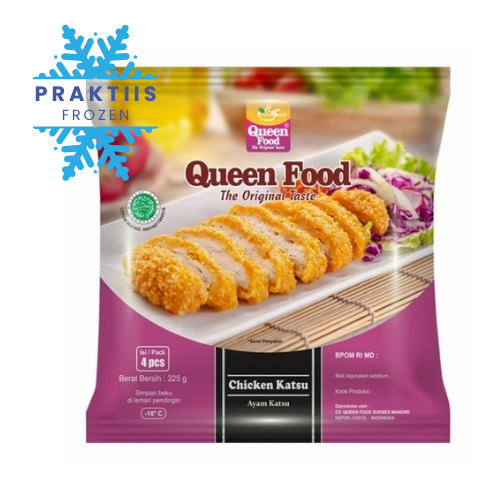 

QUEEN FOOD CHICKEN KATSU 325GR ISI 4 / AYAM KATSU