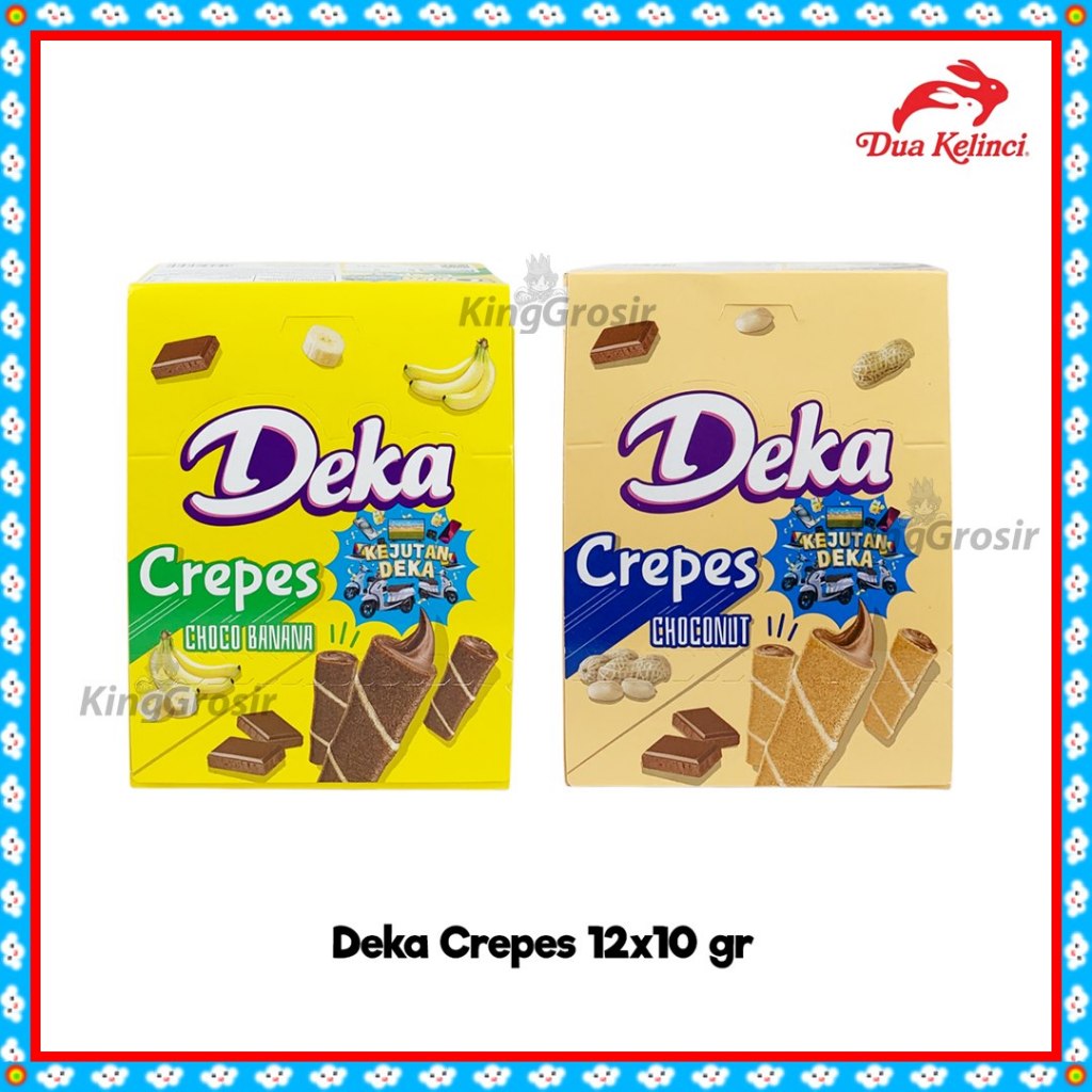 

Deka Crepes Box Isi 12x10gr / Deka Crepes Choco Banana / Deka Crepes Choconut