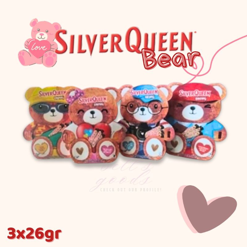 

Silverqueen Chunky bar valentine bear 3x26gr