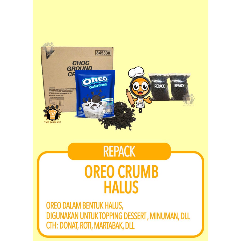 CRUMB HALUS DAN KASAR (MERK OREO) 100 GR,250 GR, 500 GR