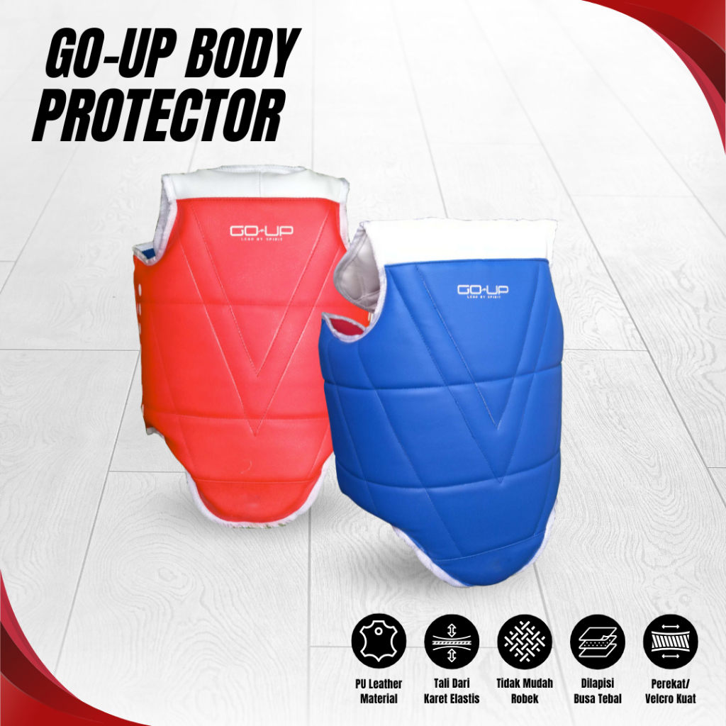 Go-Up Body Protector Taekwondo Original | Beladiri | Body Protector Tali | Taekwondo | Body Protecto