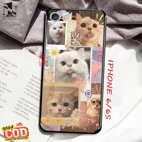 Casing Case Hp Glosy Iphone 6 plus/6s plus  [kucing] Aneka casing, case, kondom hp, custom case, cas