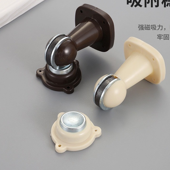 Door stopper Plastik PVC ivory Putih gading dan coklat - doorstop Magnet pintu penahan pintu