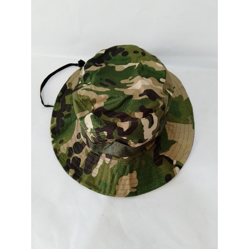 GILBERT ARMY STORE Topi Loreng Kopasus Bucket Terbaru Rimba Lapangan Tni