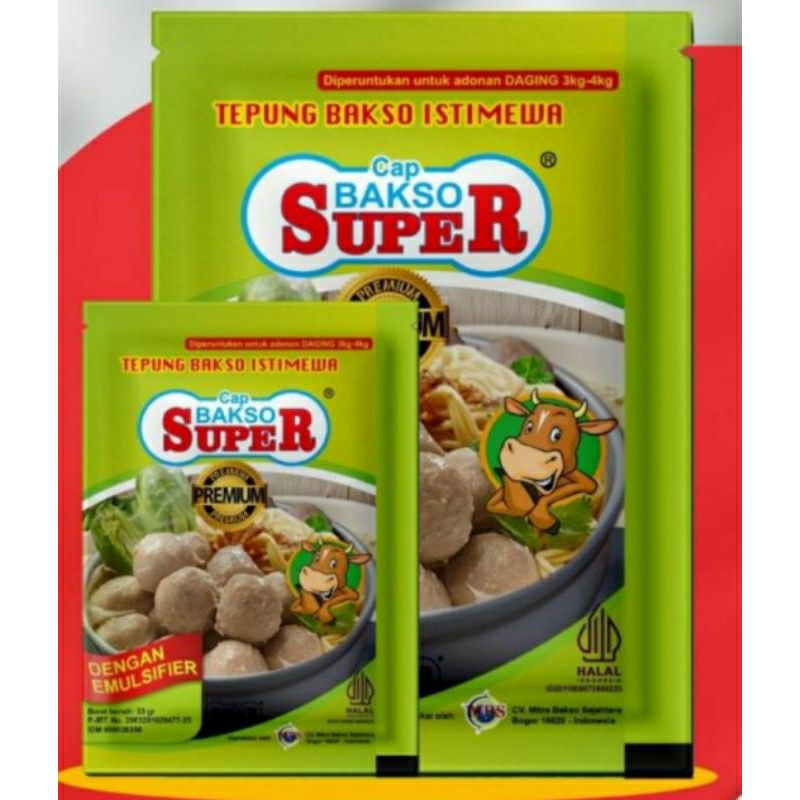 

PENGENYAL BAKSO PREMIUM 33 Gram CAP BAKSO SUPER