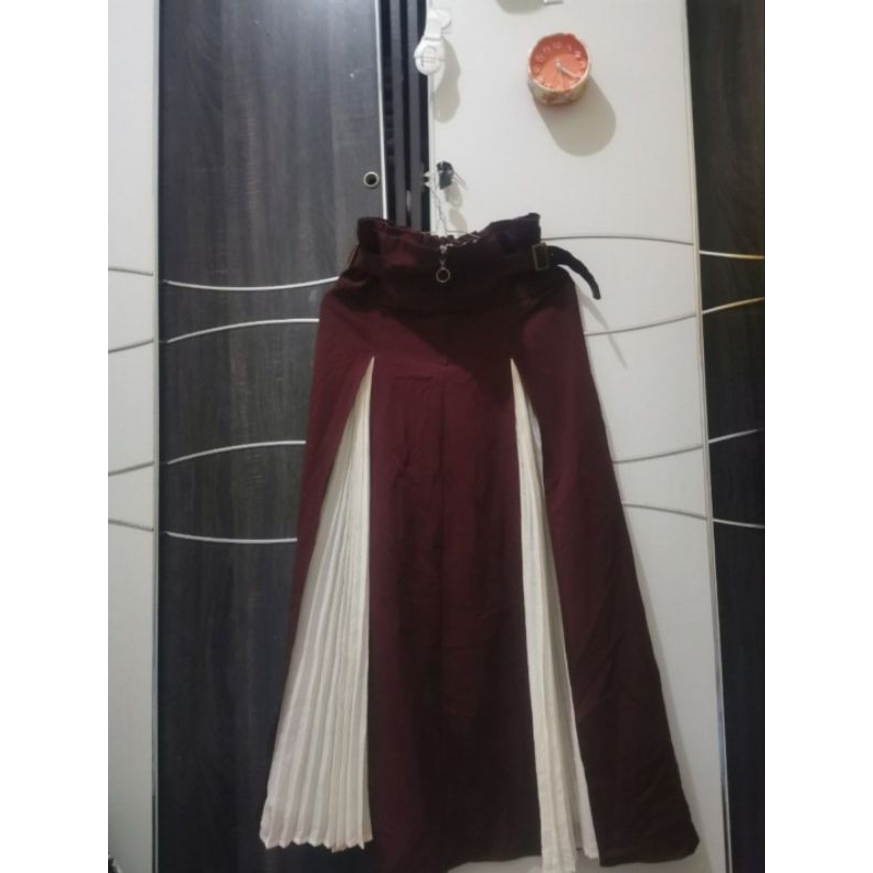 Rok Axes femme two tone maroon mix bw