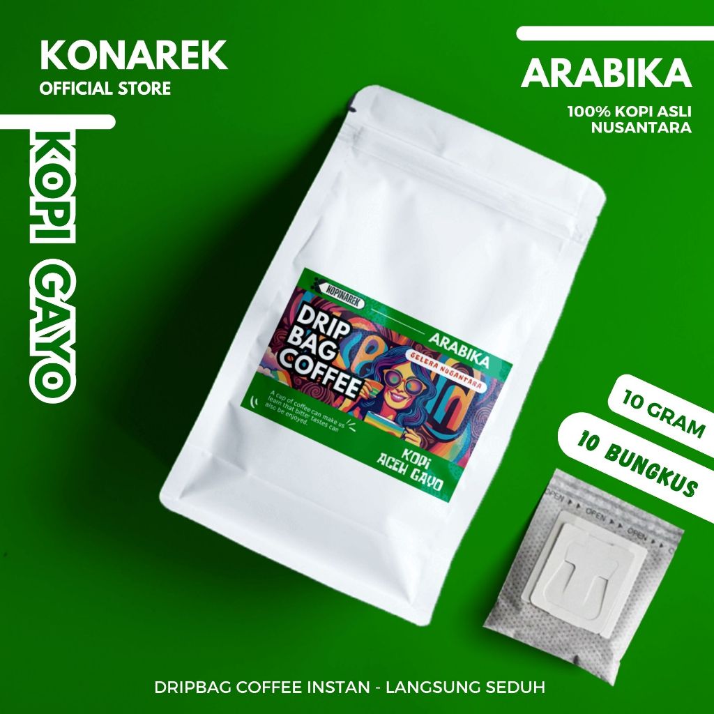 

Kopi Isi 10 Dripbag Arabica ACEH GAYO Coffee Drip Bag Sachet Asli Bubuk Souvenir Pernikahan