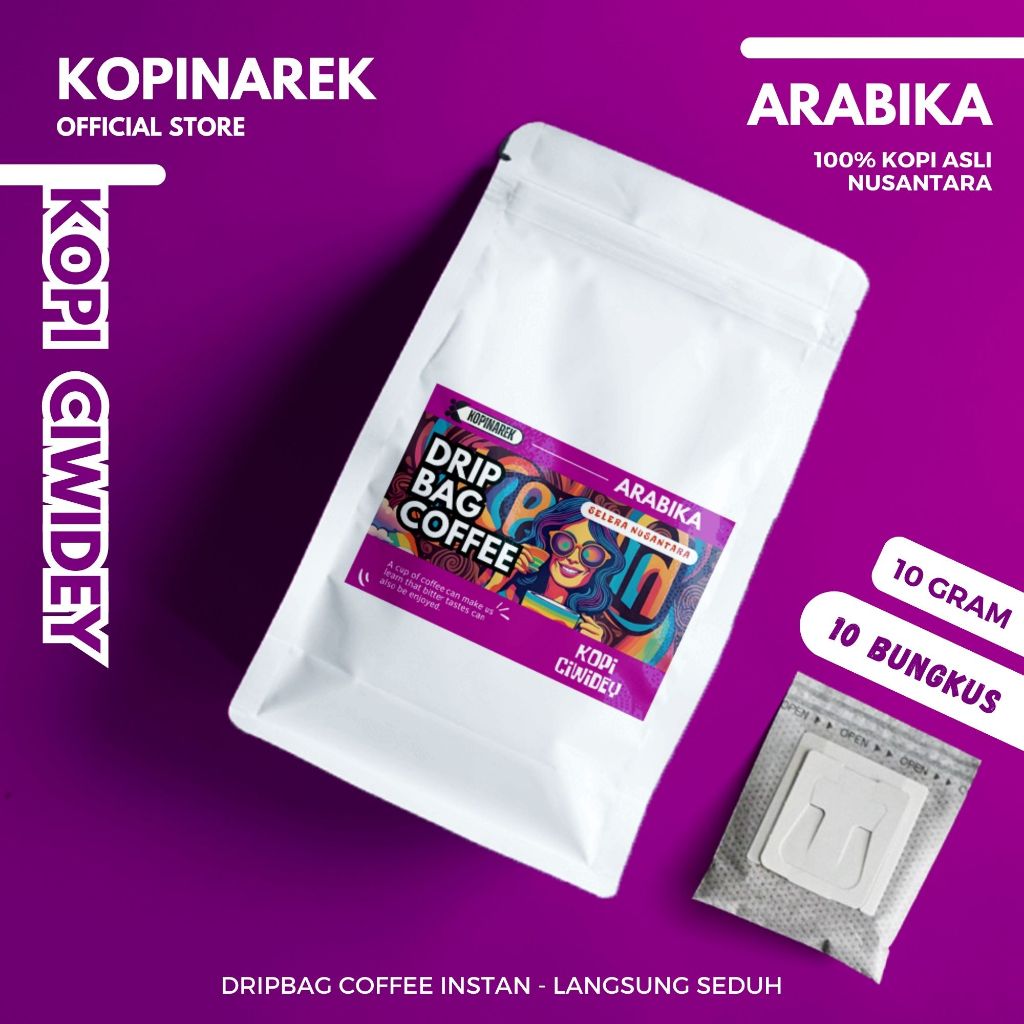 

Kopi Isi 10 Dripbag Arabica CIWIDEY Coffee Drip Bag Sachet Asli Bubuk Souvenir Pernikahan