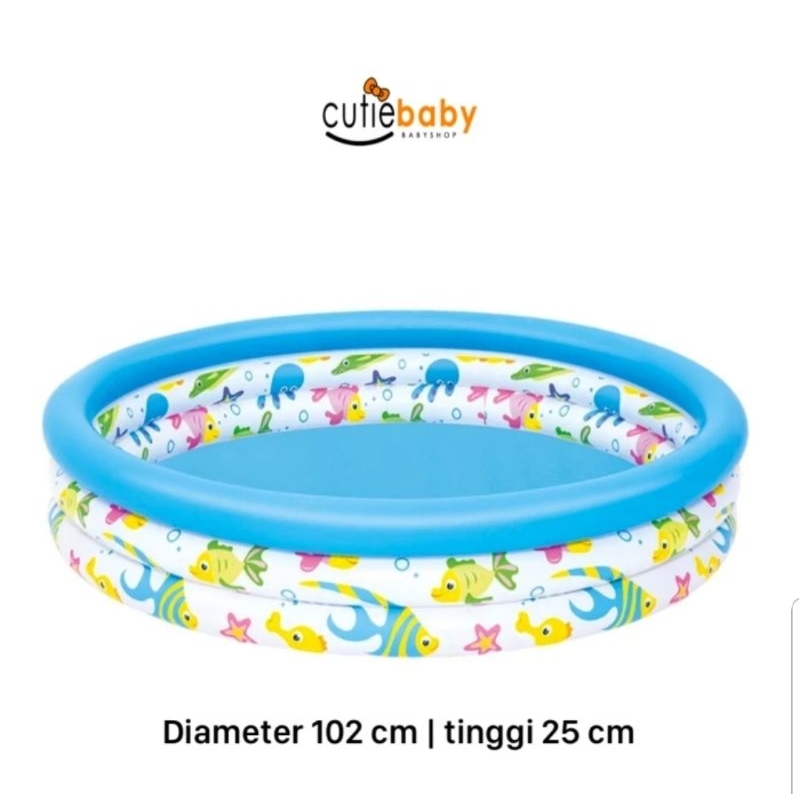 KOLAM RENANG ANAK BULAT | KOLAM RENANG PORTABLE |  BESTWAY KOLAM RENANG ANAK