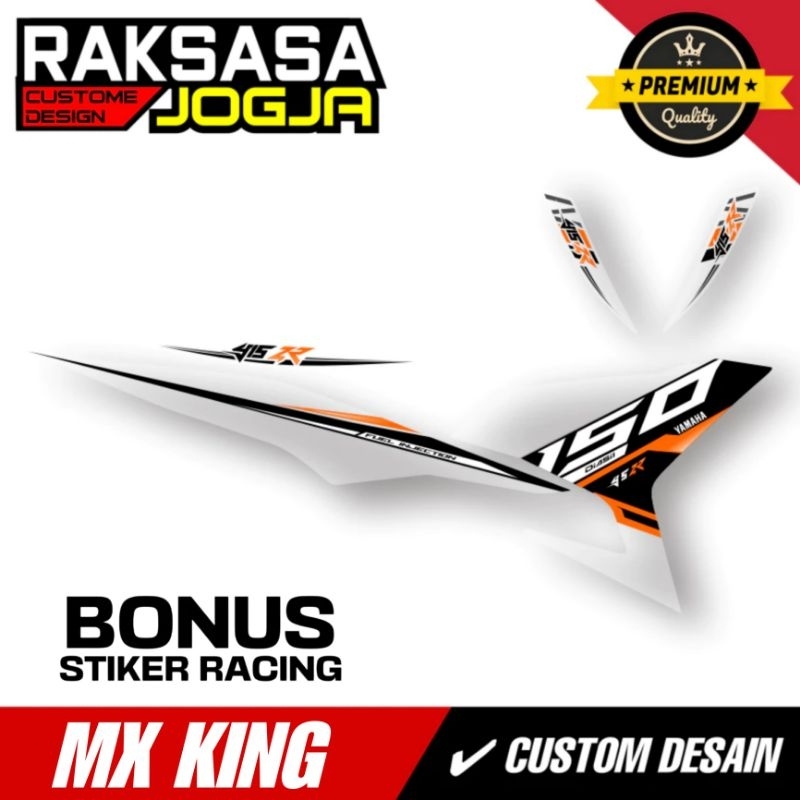 STRIPING CUSTOM MX KING EXCITER / YAMAHA SNIPER 150 MXi / DASAR HITAM / STRIPING YAMAHA Y15ZR / EXCI