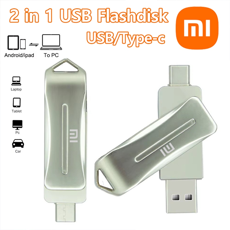 Flash disk TYPE-C Flashdisk 1TB OTG USB3.0+Type C Kecepatan Tinggi untuk Ponsel