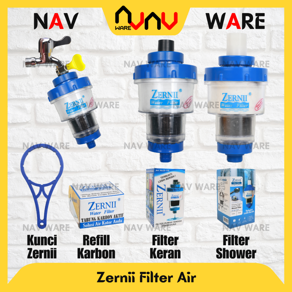 Zernii Original Filter Air Keran Rumah Tangga Serba Guna / Zerni Water Filter 1 Set Lengkap Saringan