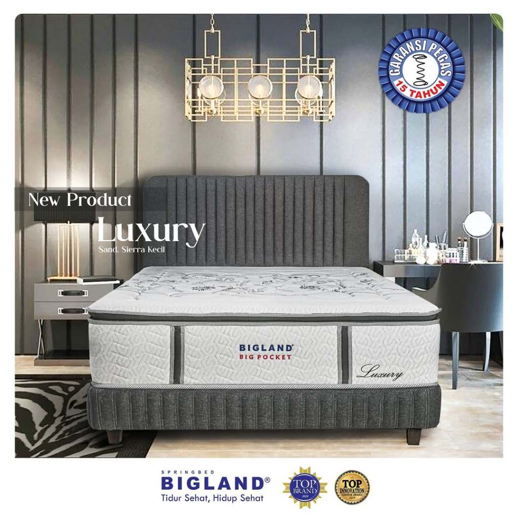 Spring Bed Full Set BIGLAND BIG POCKET LUXURY ( Free pengiriman Jabodetabek)