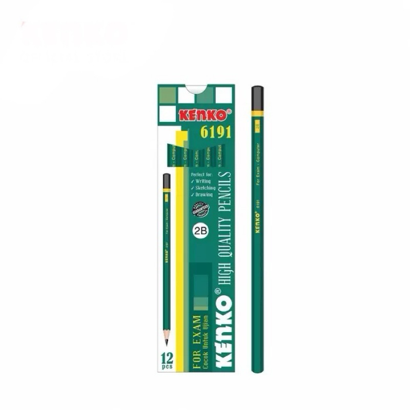 

PENSIL 2B KENKO 6191 HIJAU/12 PCS
