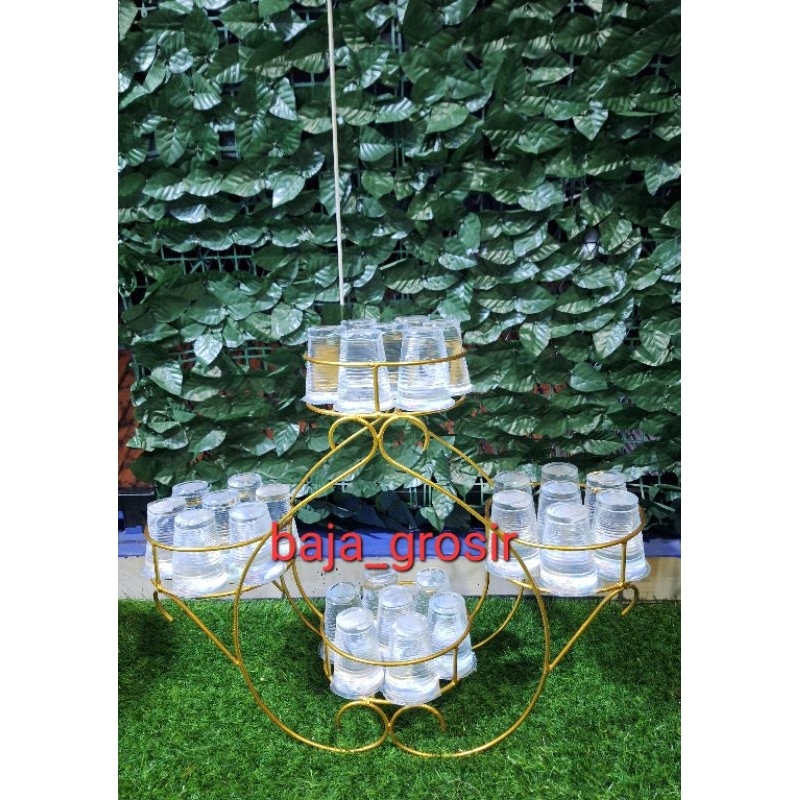 rak aqua gelas / rak air mineral/ tempat aqua gelas besi