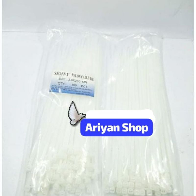 

Nylon Kabel Ties Putih 3,6×200/Sabuk Tali Cable Ties 20 cm Semny