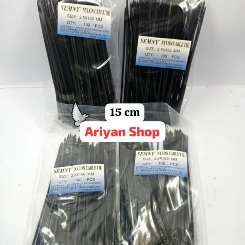 

Nylon Kabel Ties Hitam 2,5×150mm/Sabuk Tali Cable Ties 15 cm Semny