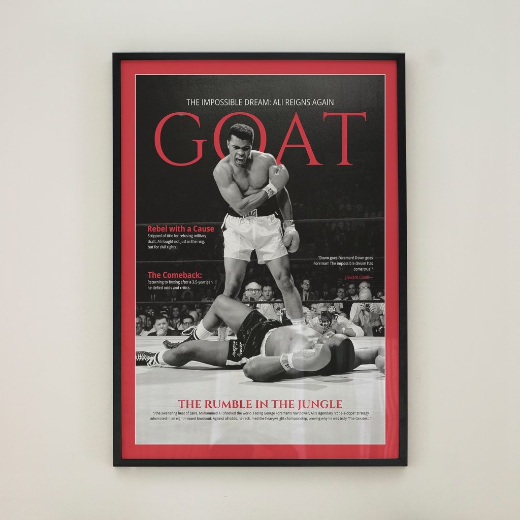 Poster Muhammad Ali | GOAT Magazine | The Rumble in The Jungle