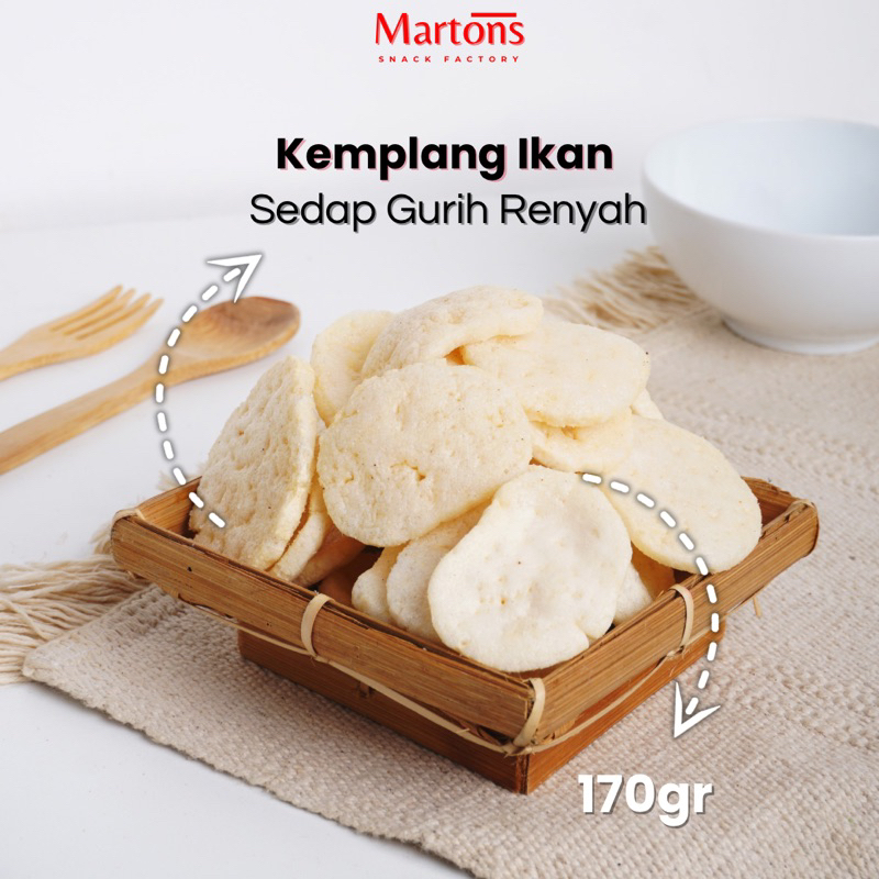 

Kerupuk Kemplang Ikan 170gr Martons Snack