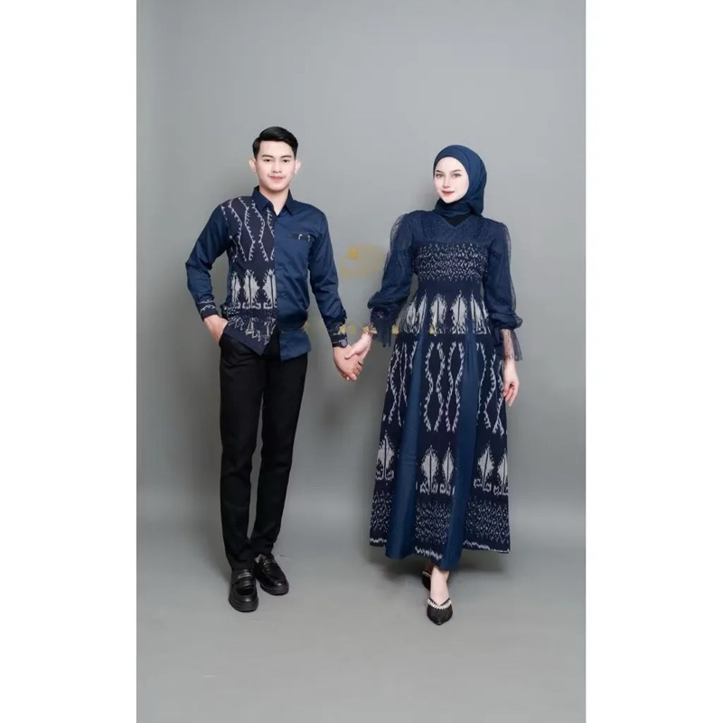 BAJU TENUN COUPLE BAJU COUPLE LEBARAN MAYA COUPLE TENUN BAJU KONDANGAN KEMEJA TENUN GAMIS TENUN BAJU