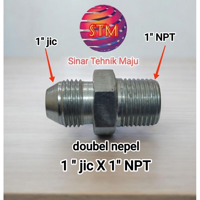 double nepel 1" jic X 1" NPT
