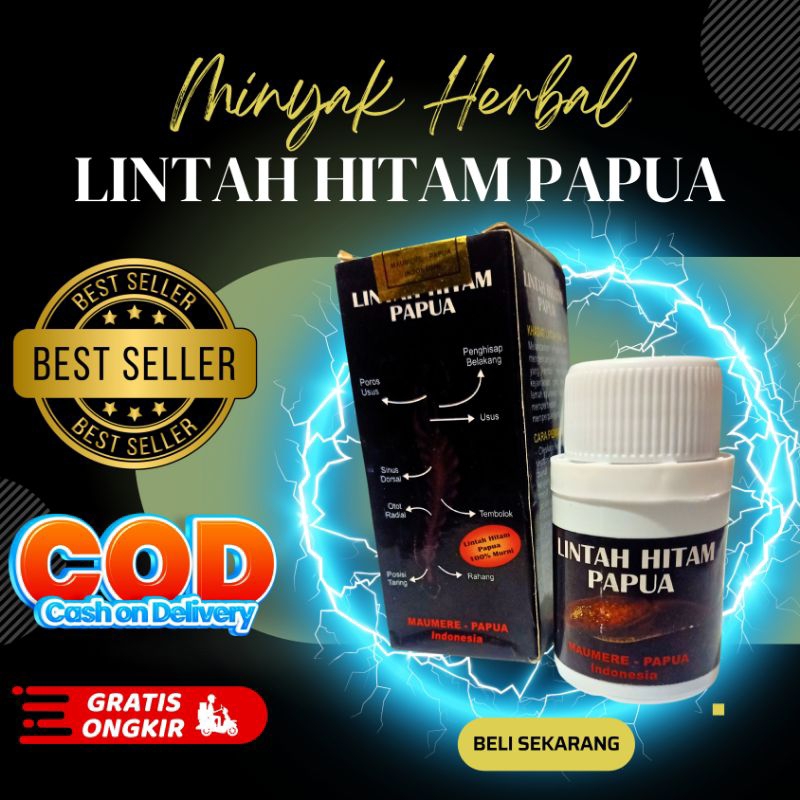 LINTAH HITAM PAPUA ASLI ORIGINAL/MINYAK LINTAH HITAM PAPUA PERMANEN BPOM