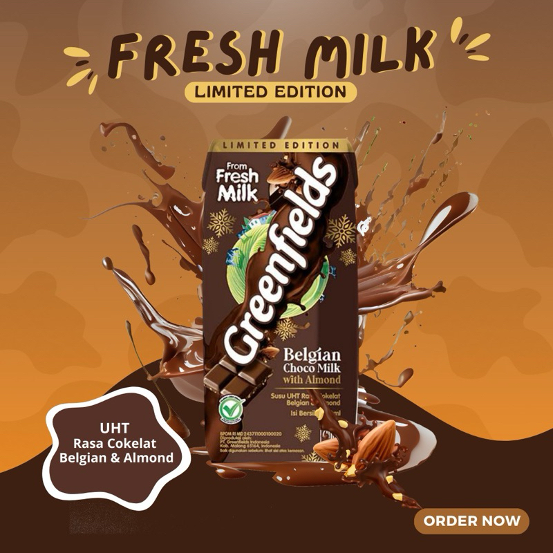 

Susu Greenfields UHT Belgian Choco Almond 200 ml