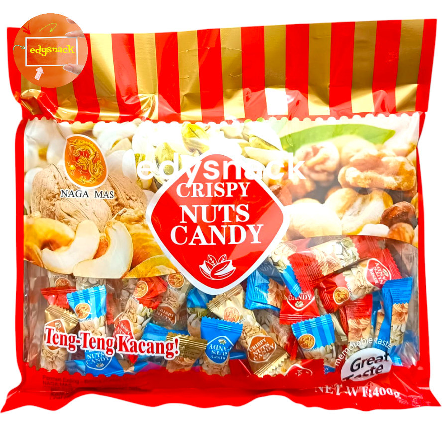 

Permen Tengteng Kacang Crispy Nut Candy Bingkisan Imlek Hampers Tingting 400gram Naga Mas