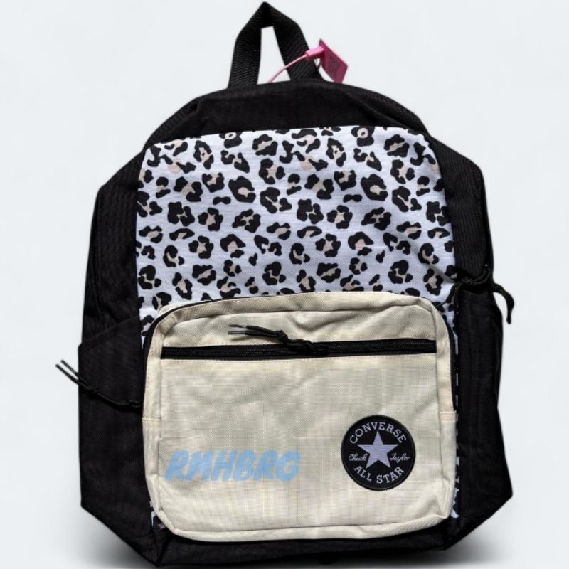 NEW ARRIVAL Converse Backpack Leopard Unisex Import / Tas Ransel Sekolah Anak All Star Bordir Conver
