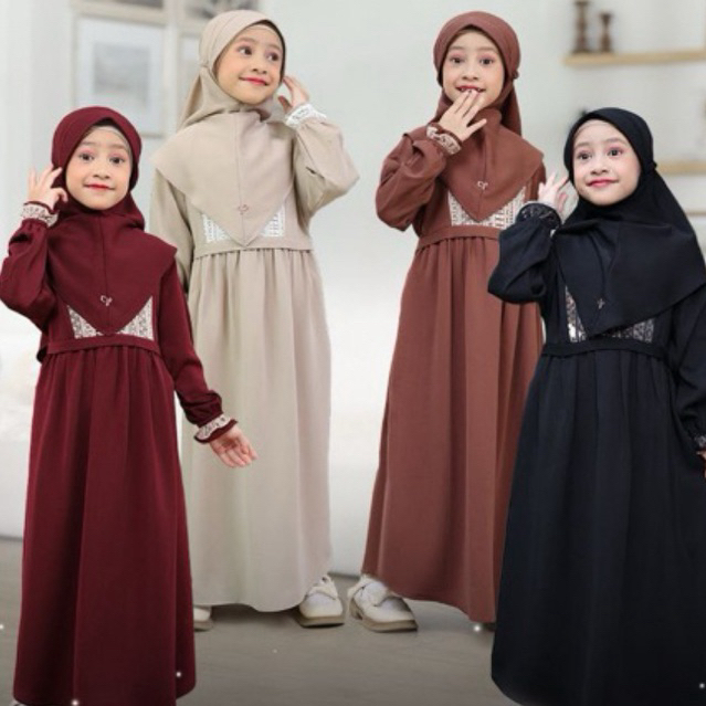 RAYANA SERIES BY SALVINA HIJAB GAMIS ANAK MUSLIMAH SARIMBIT KELUARGA TERKINI