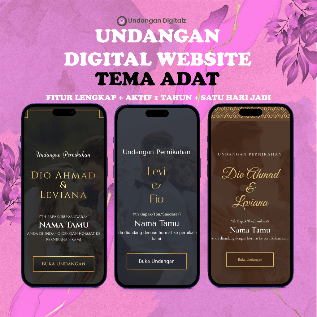 Undangan Digital Website Pernikahan TEMA ADAT