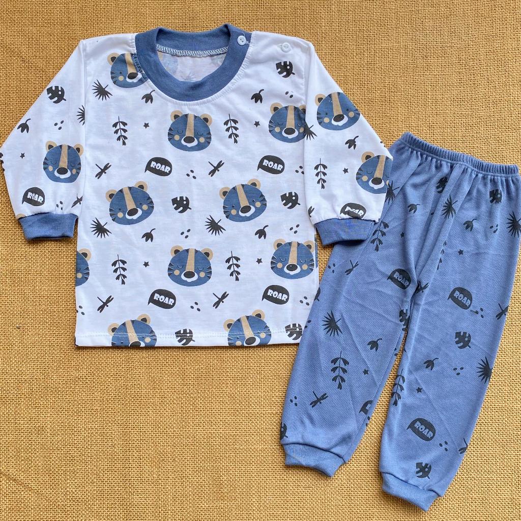 Setelan Kaos Oblong Lengan Panjang Celana Panjang Setelan Panjang Anak 3-12 Bulan ASYAM BABY