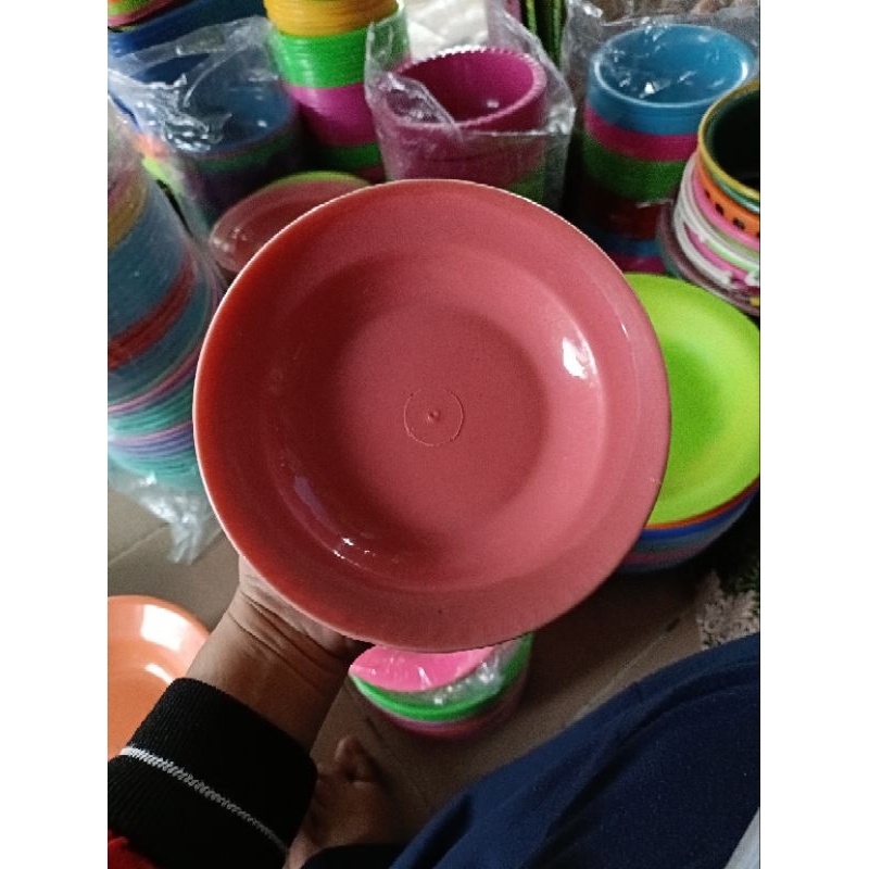 piring plastik kecil/NS harga perlusin(12)